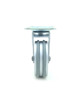 Ruota DESIGN IN ALLUMINIO GRIGIO DIAMETRO 75 MM CARICO 45KG - ALUSTYL75P