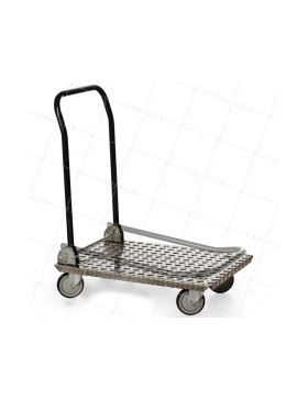 CARRELLO MANUALE PIEGHEVOLE PREMIUM IN ALLUMINIO CARICO 80 KG 730x455 MM • Caujolle