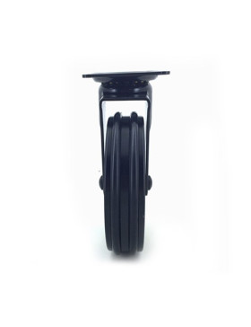 Ruota DESIGN IN ALLUMINIO NERO SPAZIATO DIAMETRO 100MM CARICO 55KG - BLACKSTYL 100P