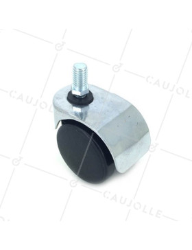 Ruota PER SEDIA DA UFFICIO CROMATA DA AVVITARE DIAMETRO 50 MM CON ASTA FILETTATA 10 MM CARICO 60 KG - S49Z 50T • Caujolle