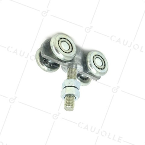 CARRELLO 4 RULLI PER PORTA SOSPESA DI 42KG - PICCOLO 4.2.4 • Caujolle