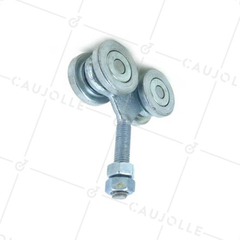 CARRELLO 4 RULLI PER PORTA SCORREVOLE SOSPESA DA 325KG - MEDIO 4.4.4 • Caujolle