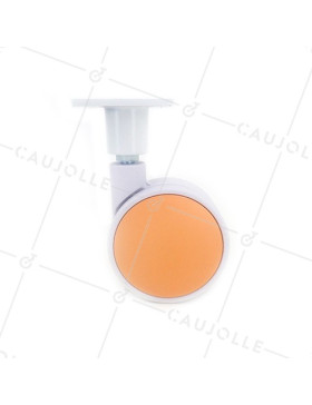 Ruota PLASTICA ARANCIONE E BIANCA DIAMETRO 75 MM CARICO 60 KG - MACARON ARANCIONE