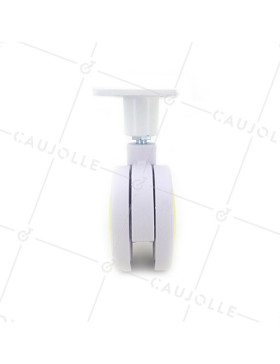 Ruota PLASTICA GIALLA E BIANCA MACARON DIAMETRO 75 MM CARICO 60 KG