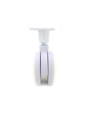 Ruota PLASTICA GIALLA E BIANCA MACARON DIAMETRO 75 MM CARICO 60 KG
