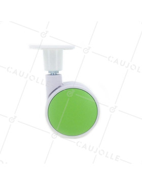 Ruota PLASTICA VERDE E BIANCA DIAMETRO 75 MM CARICO 60 KG - MACARON VERDE
