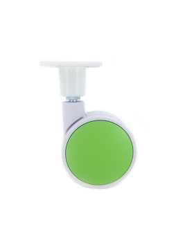 Ruota PLASTICA VERDE E BIANCA DIAMETRO 75 MM CARICO 60 KG - MACARON VERDE