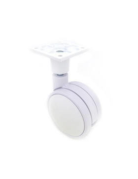 Ruota PLASTICA BIANCA DIAMETRO 75 MM CARICO 60 KG - MACARONE BIANCO