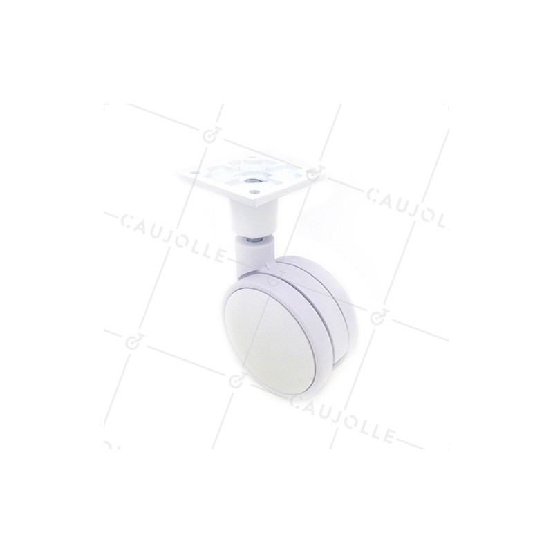 Ruota PLASTICA BIANCA DIAMETRO 75 MM CARICO 60 KG - MACARONE BIANCO