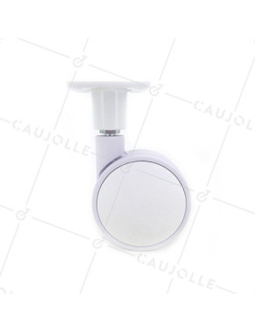 Ruota PLASTICA BIANCA DIAMETRO 75 MM CARICO 60 KG - MACARONE BIANCO