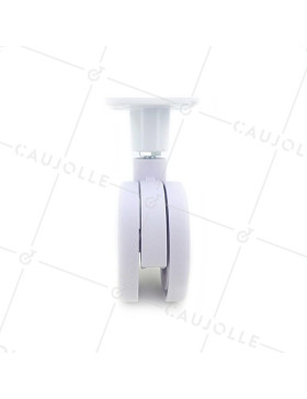 Ruota PLASTICA BIANCA DIAMETRO 75 MM CARICO 60 KG - MACARONE BIANCO