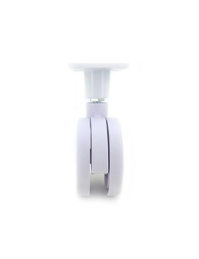 Ruota PLASTICA BIANCA DIAMETRO 75 MM CARICO 60 KG - MACARONE BIANCO