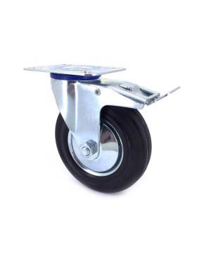 Ruota PIVOTANTE CON FRENO DI MANUTENZIONE CLASSICO DIAMETRO 125 MM CARICO 100 KG - S2C 125L AF