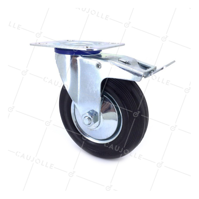 Ruota PIVOTANTE CON FRENO DI MANUTENZIONE CLASSICO DIAMETRO 125 MM CARICO 100 KG - S2C 125L AF