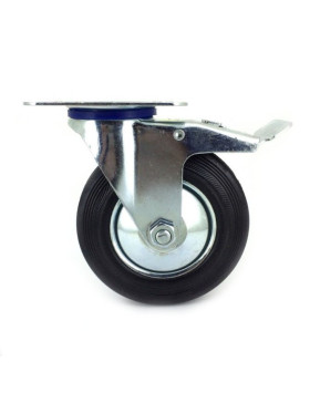 Ruota PIVOTANTE CON FRENO DI MANUTENZIONE CLASSICO DIAMETRO 125 MM CARICO 100 KG - S2C 125L AF