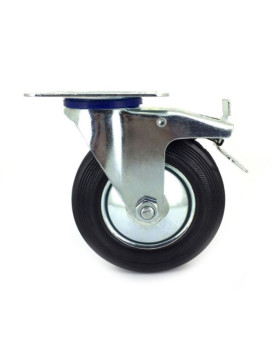Ruota PIVOTANTE CON FRENO DI MANUTENZIONE CLASSICO DIAMETRO 125 MM CARICO 100 KG - S2C 125L AF