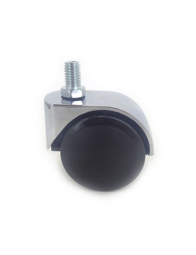 Ruota DI DESIGN PER SEDIE DA VITE DIAMETRO 50 MM CON ASTA FILETTATA 10 MM CARICO 50 KG - S49CH 50T