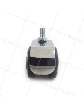 Ruota DI DESIGN PER SEDIE DA VITE DIAMETRO 50 MM CON ASTA FILETTATA 10 MM CARICO 50 KG - S49CH 50T