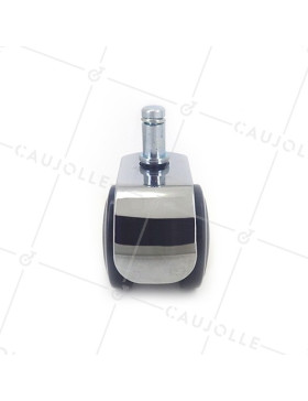 Ruota DI DESIGN PER SEDIE A CLIP DIAMETRO 50 MM CON Asta liscia DA 11 MM CARICO 50 KG - S49CH 50TL