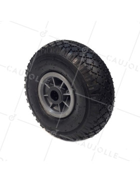 Ruota DE Carrello a mano PNEUMATICA DIAMETRO 260 MM CARICO 150 KG ASSE 25 MM- S2700P R25 (pneumatico 3.00-4) • Caujolle