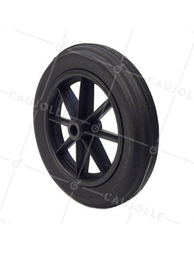 Ruota di carriola INCREVABILE DURE DIAMETRO 400 MM CARICO 150 KG ASSE DI 25 MM - S605DP 400 R25-74 • Caujolle