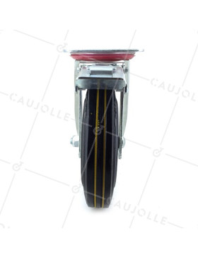 Ruota A FRENO RINFORZATO PER MANUTENZIONE IN GOMMA DIAMETRO 200MM CARICO 250KG- S72R 200AF