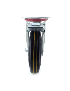 Ruota A FRENO RINFORZATO PER MANUTENZIONE IN GOMMA DIAMETRO 200MM CARICO 250KG- S72R 200AF