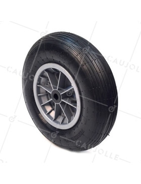 Ruota di carriola GONFIATA PER SPIAGGIA SENZA Cuscinetto DIAMETRO 400 MM CARICO 150KG PER ASSE DI 25 MM - S1006PL25 • Caujolle