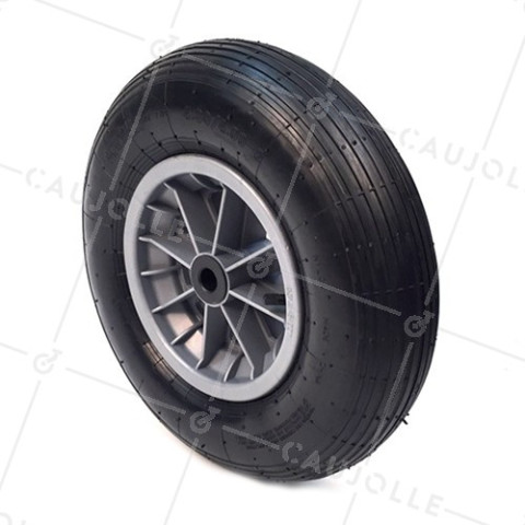 Ruota di carriola GONFIATA PER SPIAGGIA SENZA Cuscinetto DIAMETRO 400 MM CARICO 150KG PER ASSE DI 25 MM - S1006PL25 • Caujolle