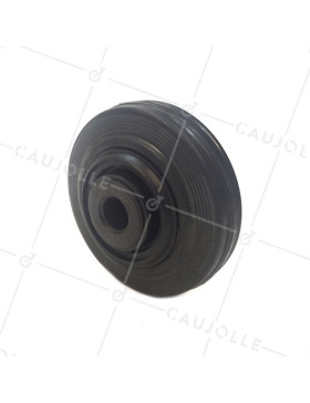 Ruota DI MANUTENZIONE IN GOMMA DIAMETRO 125 MM CARICO 200 KG ASSE 20 MM - S2000PC125R20 • Caujolle