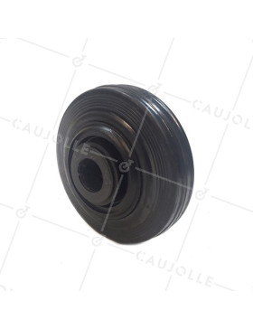 Ruota DI MANUTENZIONE IN GOMMA DIAMETRO 125 MM CARICO 200 KG ASSE 25 MM - S2000PC125R25 • Caujolle