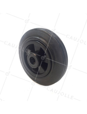 Ruota DI MANUTENZIONE IN GOMMA DIAMETRO 160 MM CARICO 200 KG ASSE 20 MM - S2000PC160R20 • Caujolle