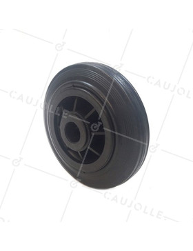 Ruota DI MANUTENZIONE IN GOMMA DIAMETRO 160 MM CARICO 200KG ASSE 25 MM - S2000PC160R25 • Caujolle