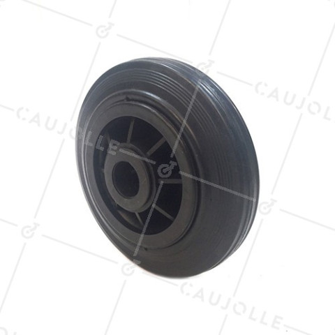 Ruota DI MANUTENZIONE IN GOMMA DIAMETRO 160 MM CARICO 200KG ASSE 25 MM - S2000PC160R25 • Caujolle