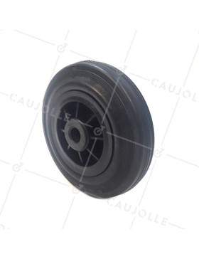 Ruota DI MANUTENZIONE IN GOMMA DIAMETRO 200 MM CARICO 200KG ASSE 20 MM - S2000PC200R20 • Caujolle
