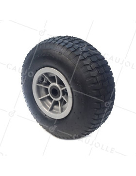 Ruota GONFIATA A CRAMPONI DIAMETRO 340 MM CARICO 260KG ASSE 25MM - DUMPER 15x6 • Caujolle