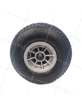 Ruota GONFIATA A CRAMPONI DIAMETRO 345 MM ASSE 25MM DUMPER 15X6