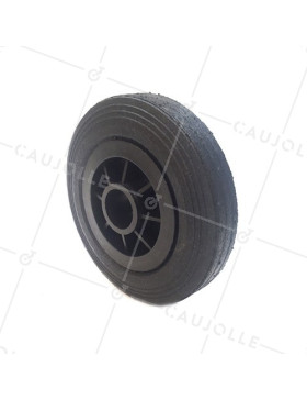 Ruota DI MANUTENZIONE IN GOMMA DIAMETRO 200 MM CARICO 200KG ASSE 37 MM LISCIO - S2000PSA37 • Caujolle