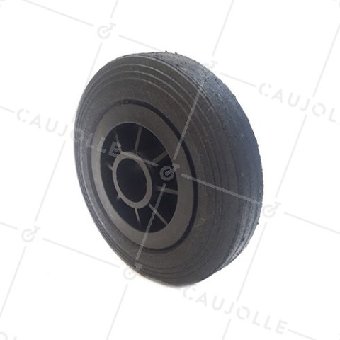 Ruota DI MANUTENZIONE IN GOMMA DIAMETRO 200 MM CARICO 200KG ASSE 37 MM LISCIO - S2000PSA37 • Caujolle