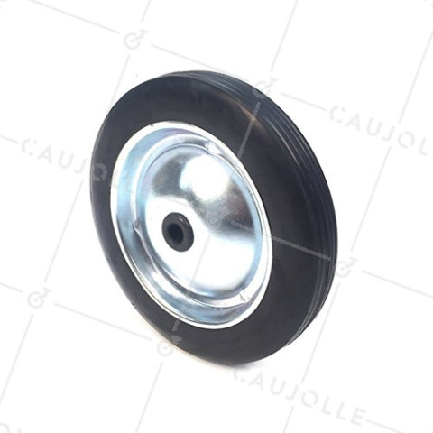 Ruota DI BICICLETTINA IN GOMMA DIAMETRO 182 MM CARICO 30KG ASSE 12 MM - S7200182 • Caujolle