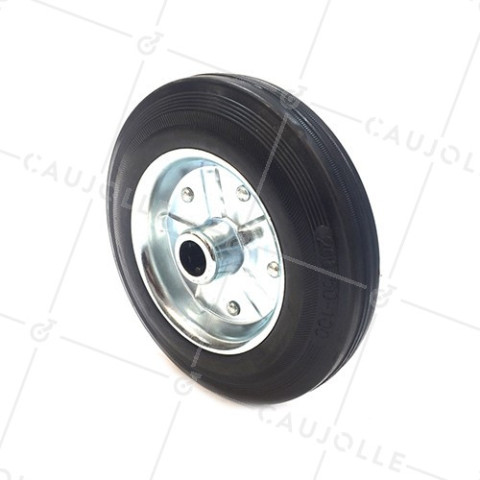 Ruota GOMMA DI MANOVRA DIAMETRO 200 MM CARICO 200KG ASSE 20 MM RULLI - S2000TS200 • Caujolle