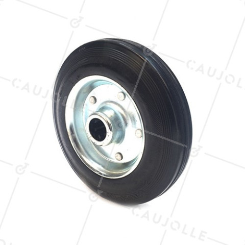 Ruota IN GOMMA PER MANUTENZIONE DIAMETRO 200 MM CARICO 200KG ASSE 25 MM RULLO - S2000TS200 • Caujolle