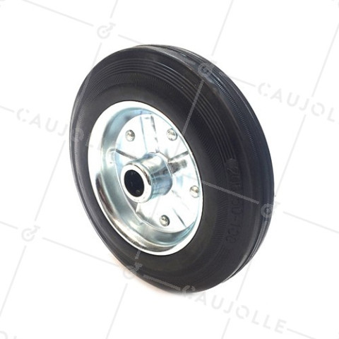 Ruota IN GOMMA PER MANUTENZIONE DIAMETRO 250MM CARICO 200KG ASSE 20 MM RULLI - S2000TS250 • Caujolle