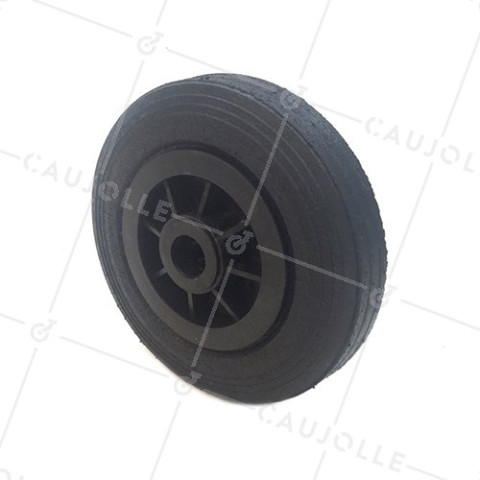 Ruota DI MANUTENZIONE IN GOMMA DIAMETRO 200 MM CARICO 200KG ASSE 25 MM - S2000PSR25 • Caujolle