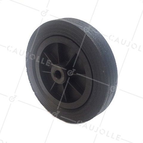 Ruota DI MANUTENZIONE IN GOMMA DIAMETRO 250 MM CARICO 200KG ASSE 20 MM - S2000PS250 • Caujolle