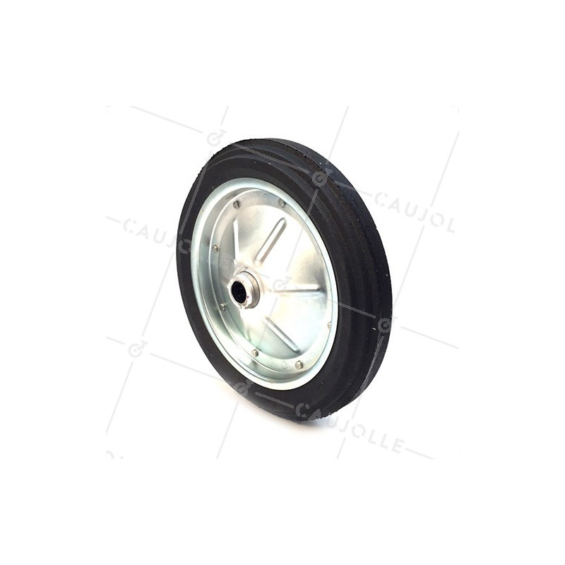 Ruota di carriola INDESTRUTTIBILE GOMMA DURA DIAMETRO 360 MM ASSE 25 MM S600