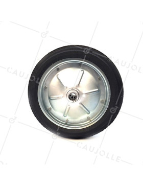 Ruota di carriola INDESTRUTTIBILE GOMMA DURA DIAMETRO 360 MM ASSE 25 MM S600