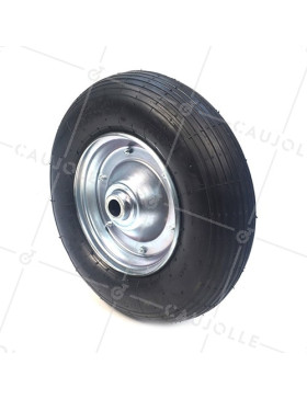 Ruota di carriola GONFIATA DIAMETRO 400MM CARICO 200KG PER ASSE DI 25 MM - S1000R25 • Caujolle