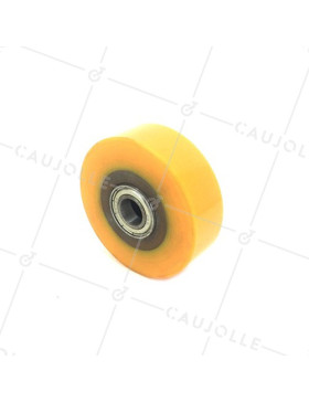 Ruota DI TRANSPALETTE DIAMETRO 82 MM LARGHEZZA 28 MM CARICO 500 KG ASSE 12 MM SFERE - GTP82 28 • Caujolle