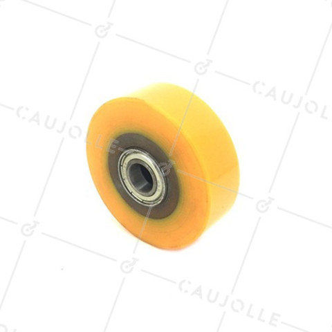 Ruota DI TRANSPALETTE DIAMETRO 82 MM LARGHEZZA 28 MM CARICO 500 KG ASSE 12 MM SFERE - GTP82 28 • Caujolle